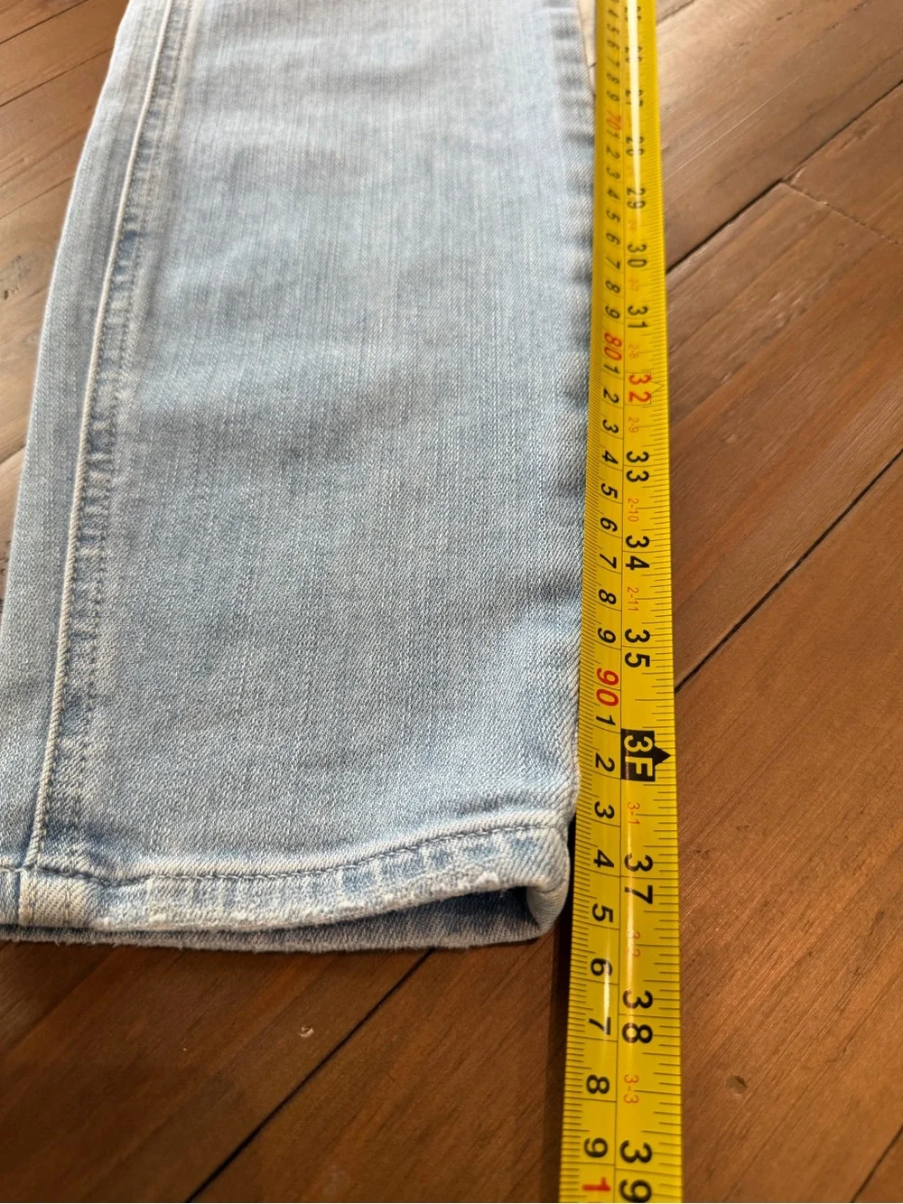 Paige Hoxton Ankle Jeans Womens 28 Blue White Wash Mid Rise Stretch Denim NWT